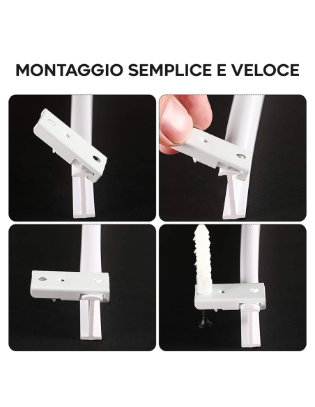 Binario Tenda Flessibile 5mt Pieghevole Scorrevole in PVC Divisore per Stanze