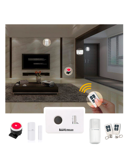 Kit Allarme Antifurto Domestico Wireless Senza Fili Controllo con APP Smart GSM