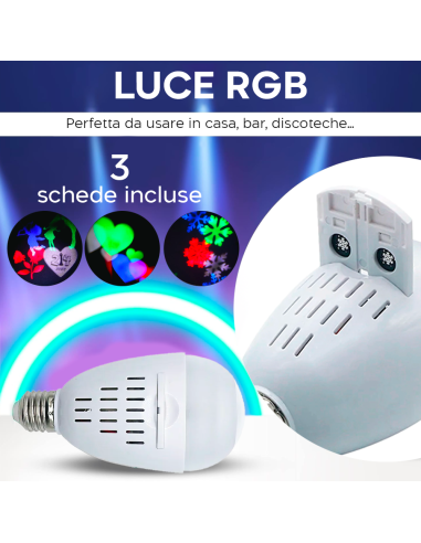 Lampadina a LED Luce RGB 4W con Proiezione di...