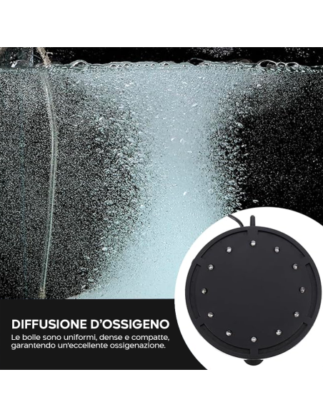 Lampada per Acquario con Bolle RGB LED Illuminazione Subacquea Attacco a Ventosa