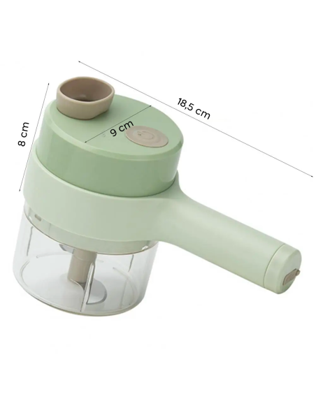 Tagliaverdure Elettrico Portatile 4 in 1 Affetta Verdure Senza Fili Ricaricabile