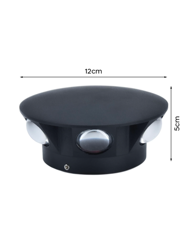 Applique Lampada da Parete Tonda 6 LED 18W...