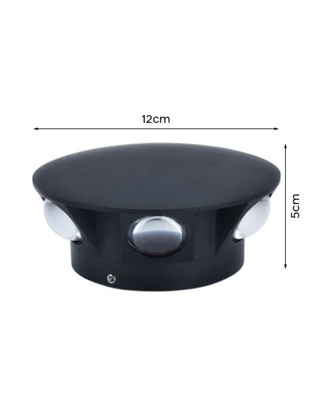 Applique Lampada da Parete Tonda 6 LED 18W Illuminazione Interni Design Moderno