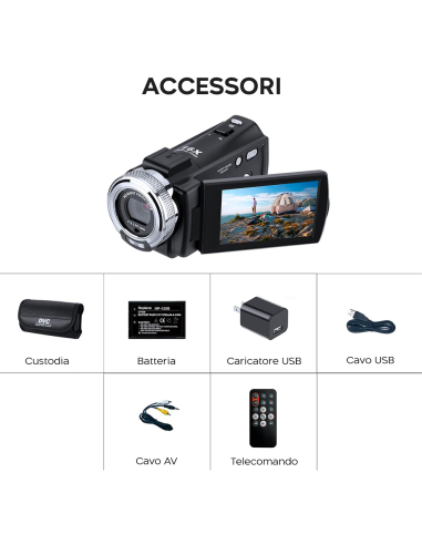 Videocamera Digitale 20 Mega Pixels Full HD...