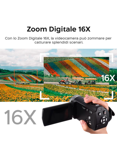 Videocamera Digitale 20 Mega Pixels Full HD...