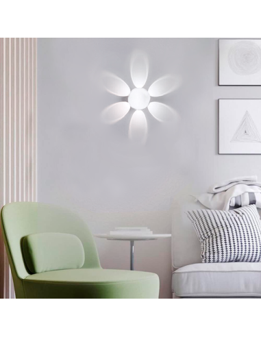 Applique Lampada da Parete Tonda 6 LED 18W...