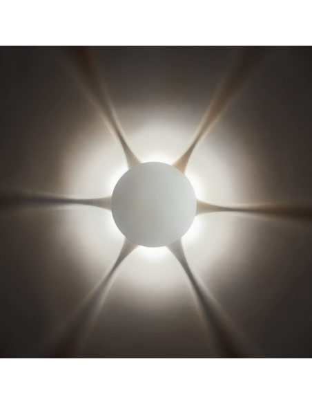 Applique Lampada da Parete Tonda 6 LED 18W Illuminazione Interni Design Moderno