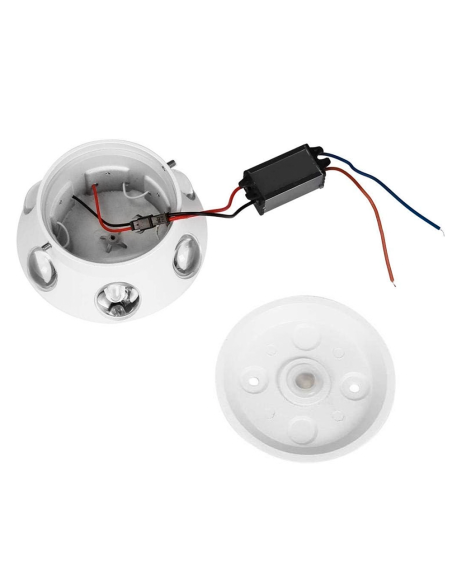 Applique Lampada da Parete Tonda 6 LED 18W Illuminazione Interni Design Moderno