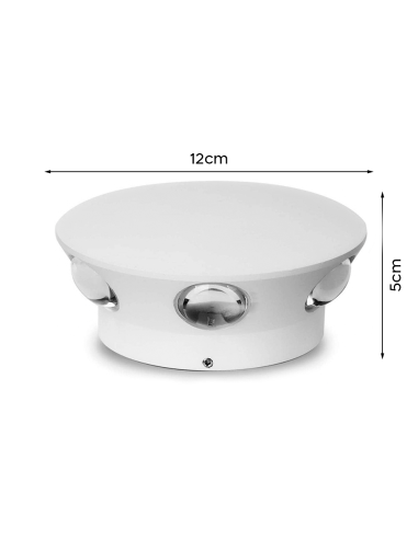 Applique Lampada da Parete Tonda 6 LED 18W...