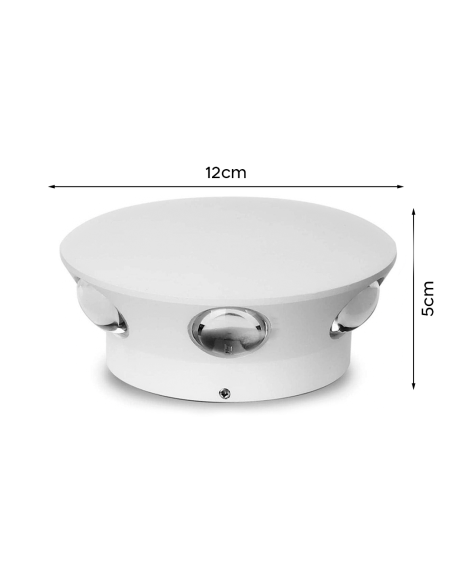 Applique Lampada da Parete Tonda 6 LED 18W Illuminazione Interni Design Moderno