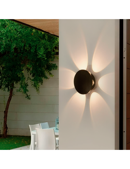 Applique Lampada da Parete Tonda 6 LED 18W Illuminazione Interni Design Moderno