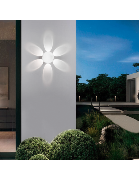 Applique Lampada da Parete Tonda 6 LED 18W Illuminazione Interni Design Moderno