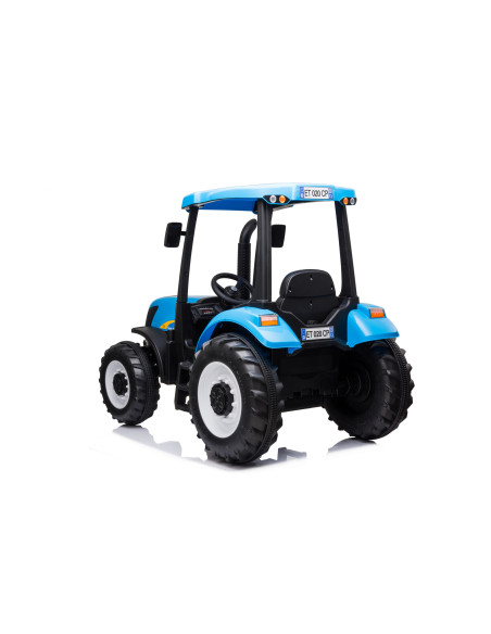 Trattore Elettrico per Bambini LT935 New Holland BIG BLU 12V Luci a LED e Suoni
