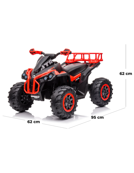 Quad Elettrico per Bambini LT940 ATV 12v 4X4 con Radiocomando Luci a LED e Suoni