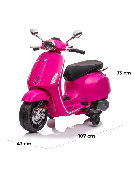 Moto Elettrica per Bambini LT941 Piaggio Vespa Sprint 12V con Luci a LED e Suoni