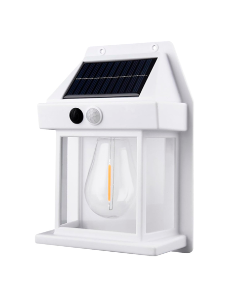 Lampada Ricarica Solare a Parete Esterno BK-888 Luce Calda Sensore di Movimento