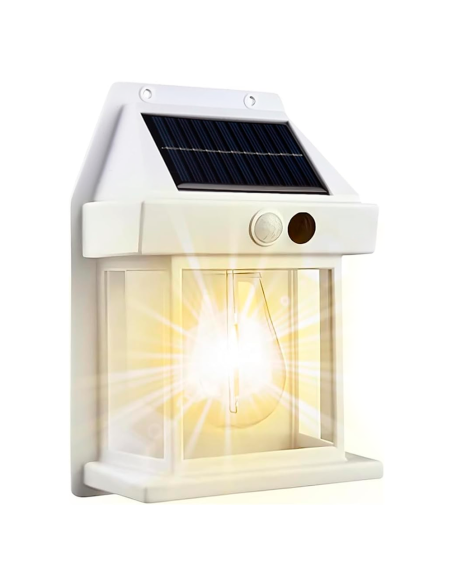 Lampada Ricarica Solare a Parete Esterno BK-888 Luce Calda Sensore di Movimento
