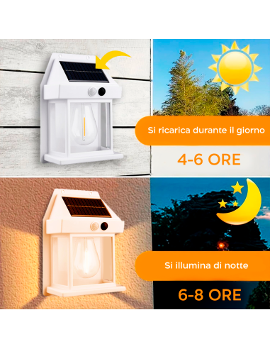 Lampada Ricarica Solare a Parete Esterno BK-888...