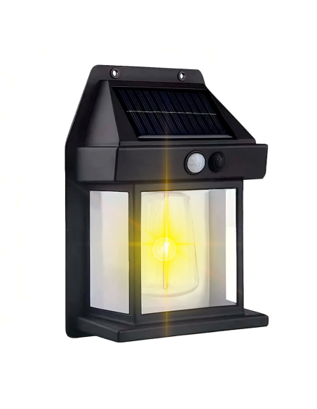 Lampada Ricarica Solare a Parete Esterno BK-888D Luce Calda Sensore di Movimento