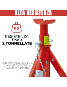 Cric a Cavalletto 2pz per Veicoli Altezza Regolabile Peso... 2