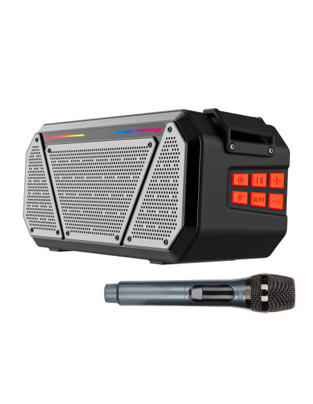 Altoparlante Stereo Bluetooth Portatile Wireless Luce RGB con Microfono Radio FM