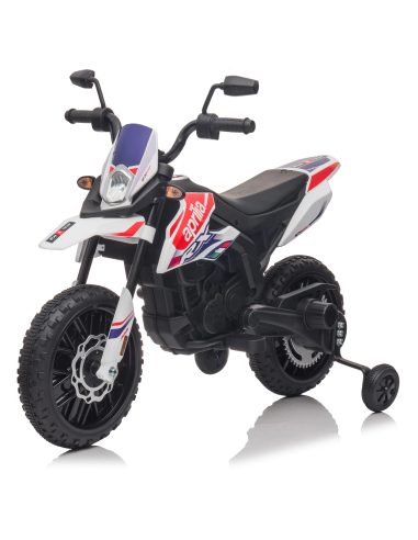 Moto Elettrica per Bambini LT944 Aprilia Motocross RX125 12V Luci