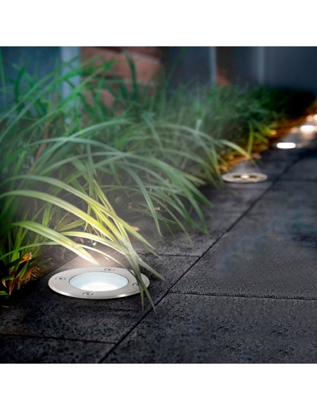 Faretto Segnapasso Tondo da Incasso a LED IP65 Attacco GU10 Calpestabile