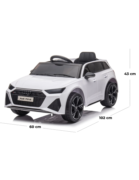 Macchina Elettrica per Bambini LT945 Audi RS6 12V con Licenza Luci LED e Suoni