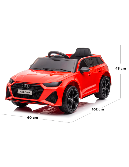 Macchina Elettrica per Bambini LT945 Audi RS6 12V con Licenza Luci LED e Suoni
