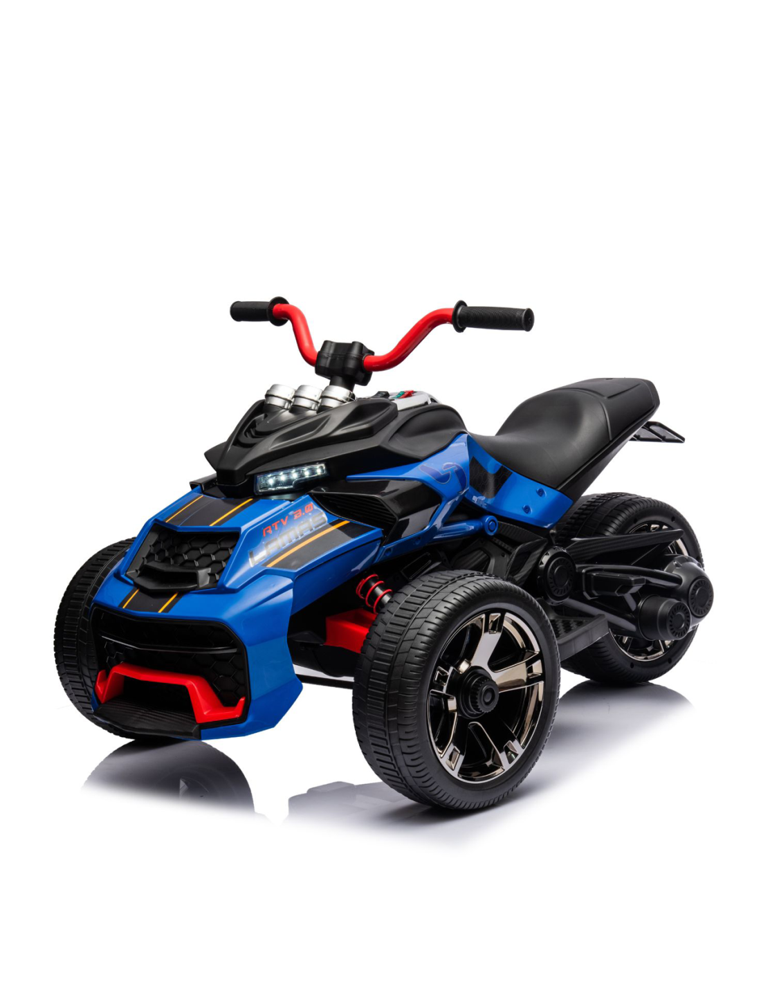Quad Elettrico Per Bambini 12V – ATV Bianco Con Musica, Bluetooth, Fari LED, Telecomando, Per Bambini 3-8 Anni, 83x53x56 Cm, Peso Max 35 Kg