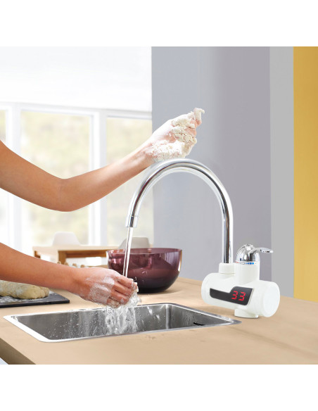 Rubinetto Elettrico Temperatura Calda Istantanea 111238 con Doccetta Miscelatore