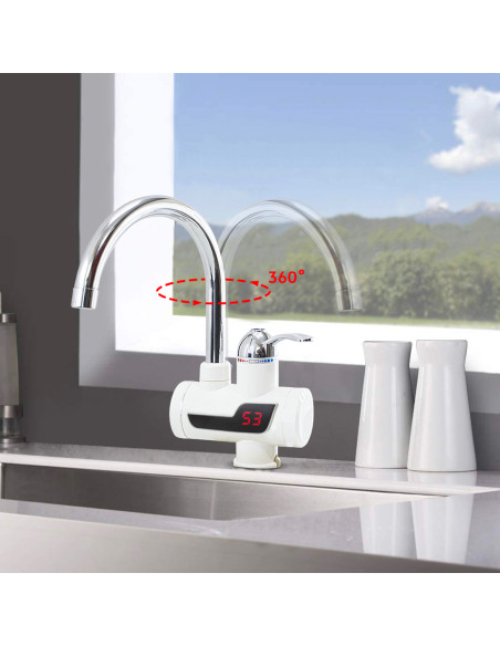 Rubinetto Elettrico Temperatura Calda Istantanea 111238 con Doccetta Miscelatore