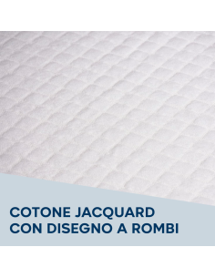 Coprimaterasso Letto Matrimoniale Cotone Jacquard 185x200... 2