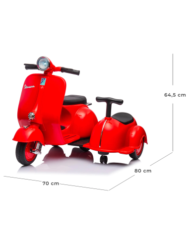 Moto Elettrica per Bambini LT958 Vespa Sidecar...