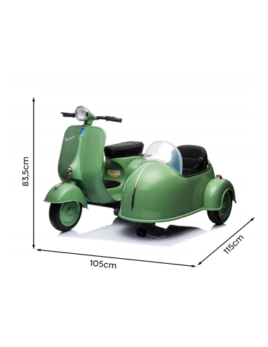 Moto elettrica per Bambini LT957 Vespa Sidecar...