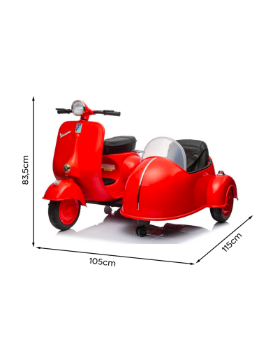 Moto elettrica per Bambini LT957 Vespa Sidecar...