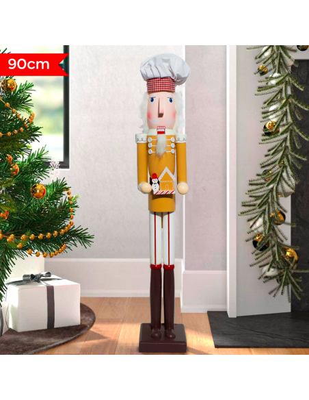 Soldato Schiaccianoci Chef 90cm 433046 Decorazioni di Natale con Marzapane