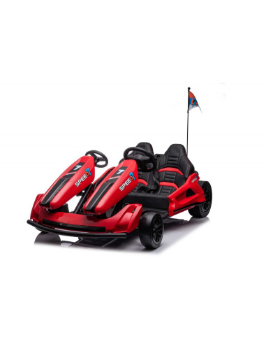 Image of Go-Kart Elettrico per Bambini a Batterie LT951 24V Luci Suoni Tasto per Driftare Rosso