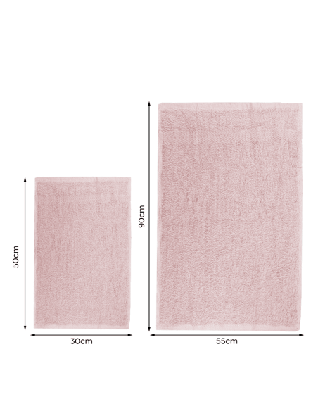 Set Asciugamani da Bagno 3 Viso + Ospite Tinta Unita Vari Colori 100% Cotone