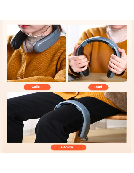 Scaldacollo Ricaricabile USB Portatile Temperatura Regolabile per Cervicale