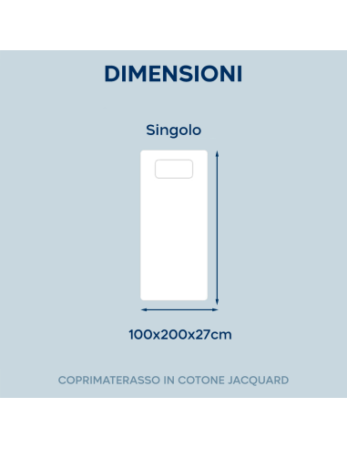 Coprimaterasso Letto Singolo in Cotone Jacquard...
