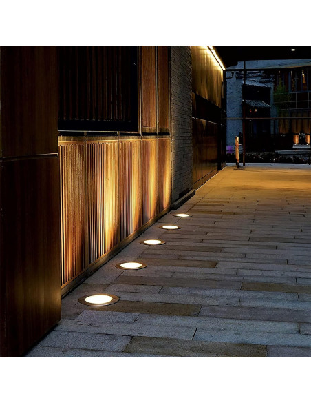 Faretto Segnapasso Tondo da Incasso a LED IP65 Attacco GU10 Calpestabile