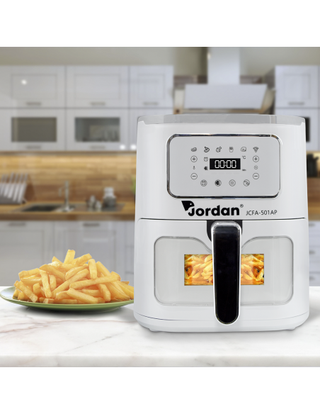 Friggitrice ad Aria 1600W JCFA-501AP Capacità 7.5 lt 200° con Vetro Trasparente