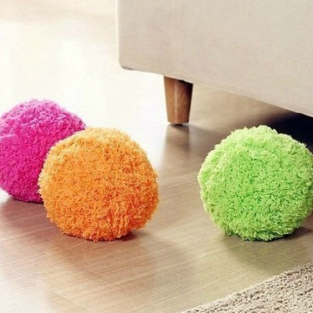 Pallina mop in 4 colori con panni intercambiabili per pulizia pavimenti