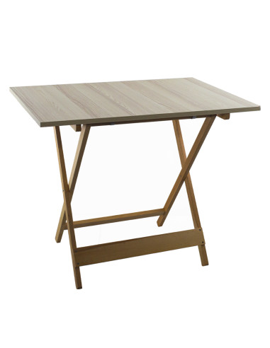 Tavolo in Legno di Faggio Formica 60x90 F2069 GRIGIO Pieghevole da Giardino