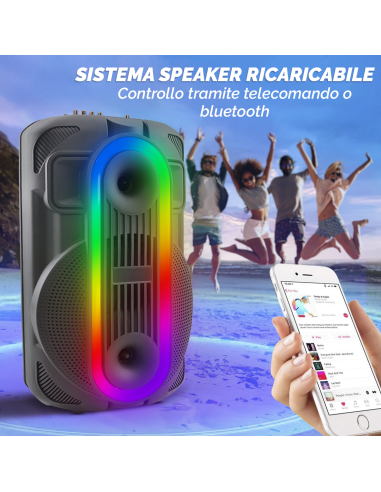 Altoparlante Bluetooth Portatile Subwoofer con...