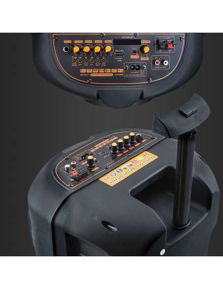 Altoparlante Bluetooth Portatile Subwoofer con Aux TF USB Radio FM e Microfono