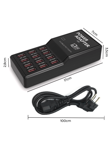 Stazione di Ricarica Simultanea 5V 12A Ingresso...