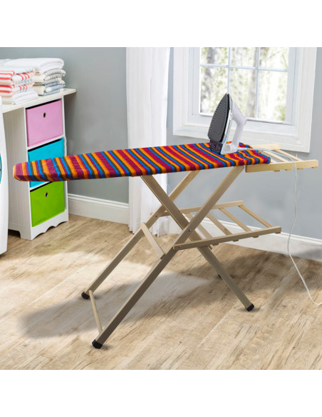 Asse da Stiro in Legno MARA Richiudibile con Supporto per Caldaia 141X82X45cm