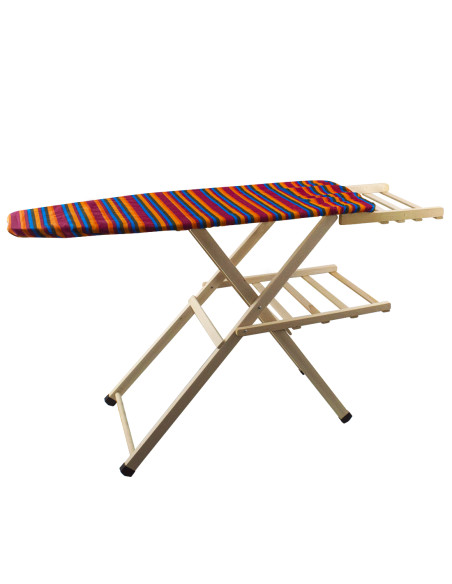 Asse da Stiro in Legno MARA Richiudibile con Supporto per Caldaia 141X82X45cm